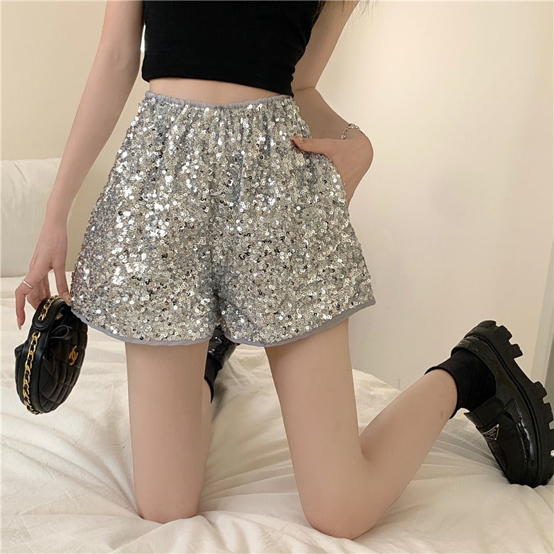 Bottom pants loose casual hot pants straight leg wide leg pants trend